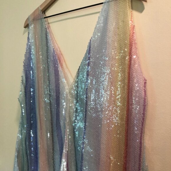 FARM Rio Rainbow Romper Music Festival/Eras Tour/Pride/Hippie/Boho size L - Picture 2 of 14